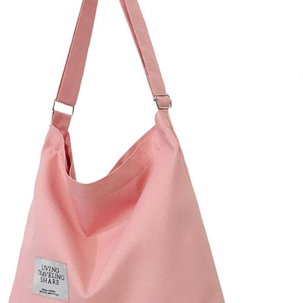Women's Retro Large Size Canvas Shoulder Bag Hobo Crossbody Handbag Casual Tote